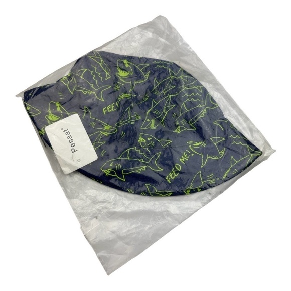 Shark Bucket Hat Navy Size 12-2T - Picture 3 of 5